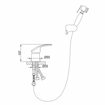 Гігієнічний душ із змішувачем Frap F1221-2