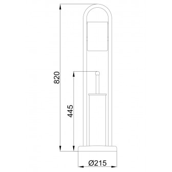 Йорж підлоговий з папероутримувачем Frap F903, хром