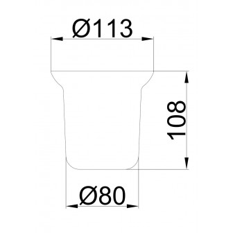 Склянка для йоржика Frap F753, матовий