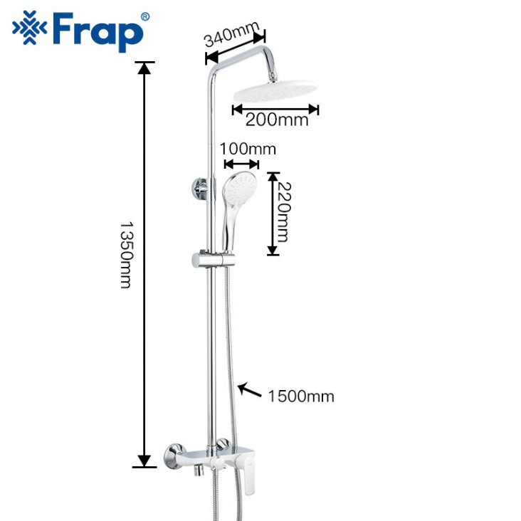 Душова система Frap H31 F2431 з верхнім душем фото