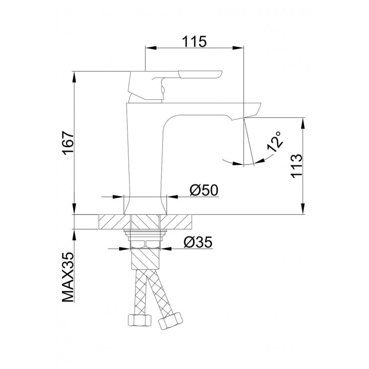 Змішувач для умивальника Frap F1034, білий/хром фото