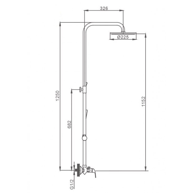 Душова система Frap F2449-20 білий/хром фото