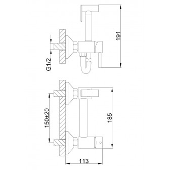 Гігієнічний душ Frap F7503, хром