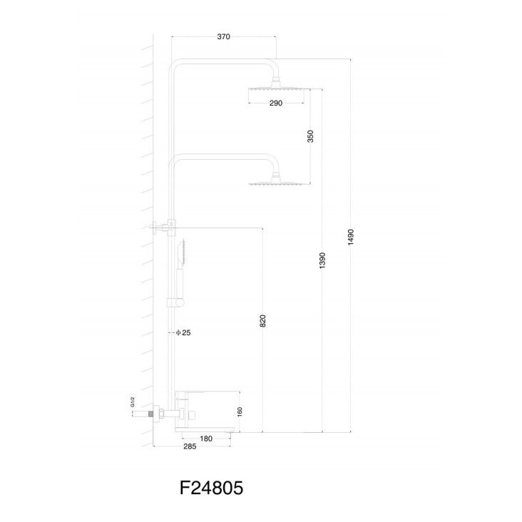 Душова система Frap H805 F24805 нержавіюча сталь фото