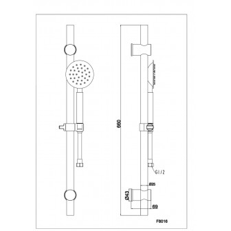 Душовий гарнітур Frap F8016 нержавіюча сталь