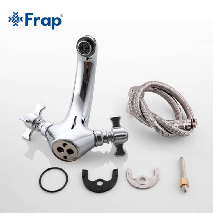 Змішувач для умивальника Frap F1024, хром фото
