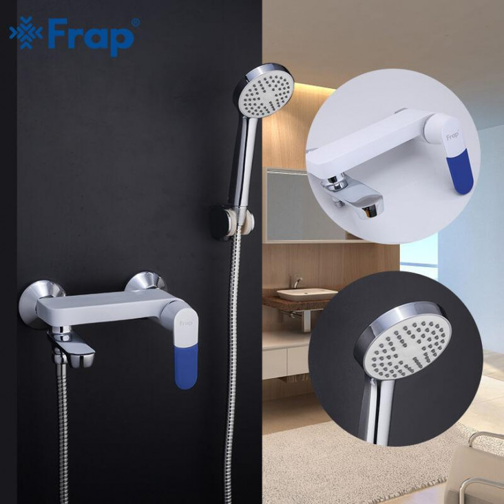 Змішувач для ванни Frap F3234, білий/хром фото