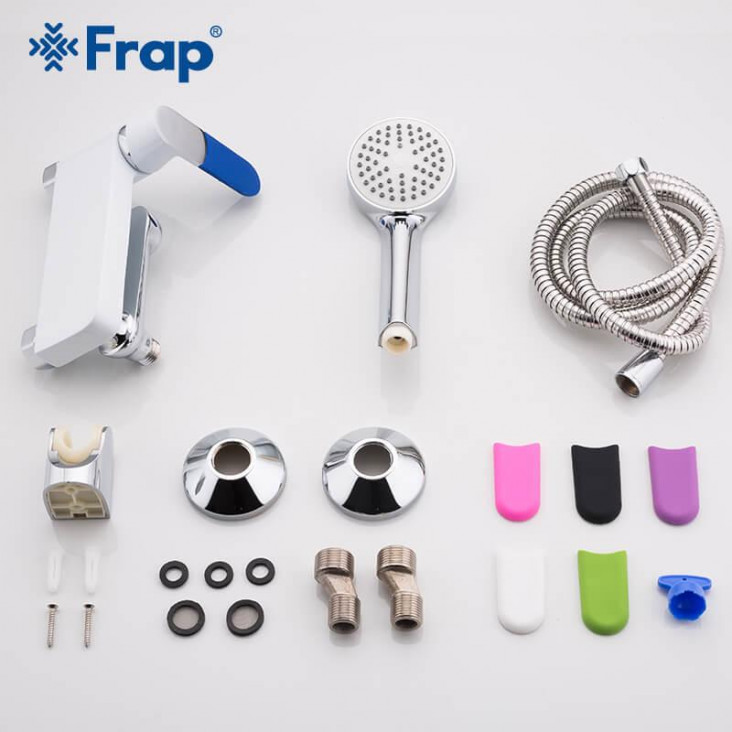 Змішувач для ванни Frap F3234, білий/хром фото