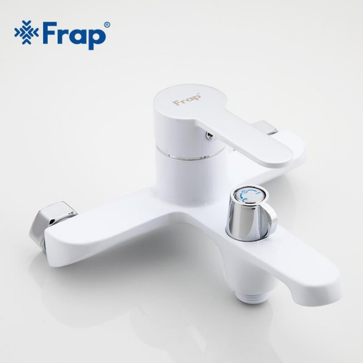 Змішувач для ванни Frap F3241, білий/хром фото
