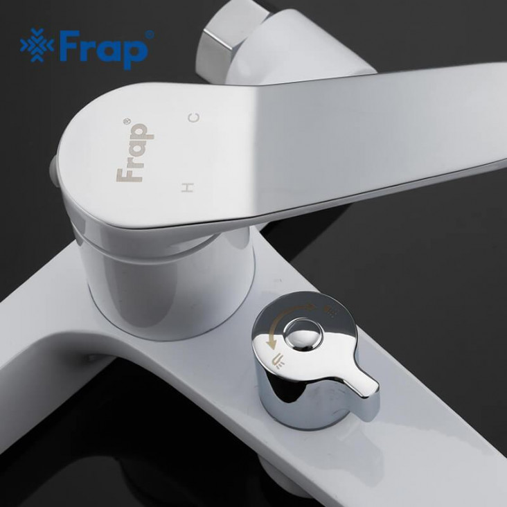 Змішувач для ванни Frap F3245, білий/хром фото