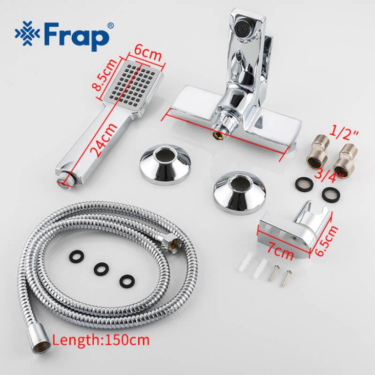 Змішувач для ванни Frap F3246, хром фото
