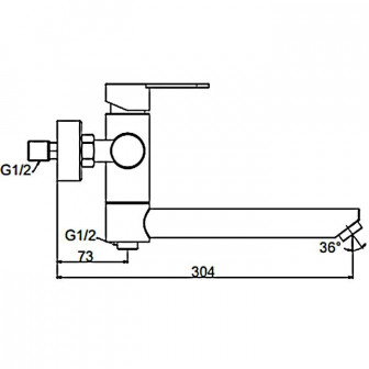 Змішувач для ванни Frap H801 F32801-6, чорний