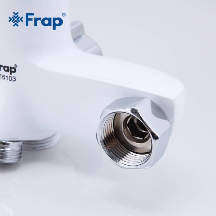 Змішувач для ванни Frap F2234, білий/хром фото
