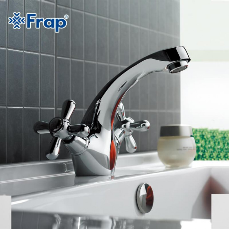 Змішувач для умивальника Frap F1025, хром фото