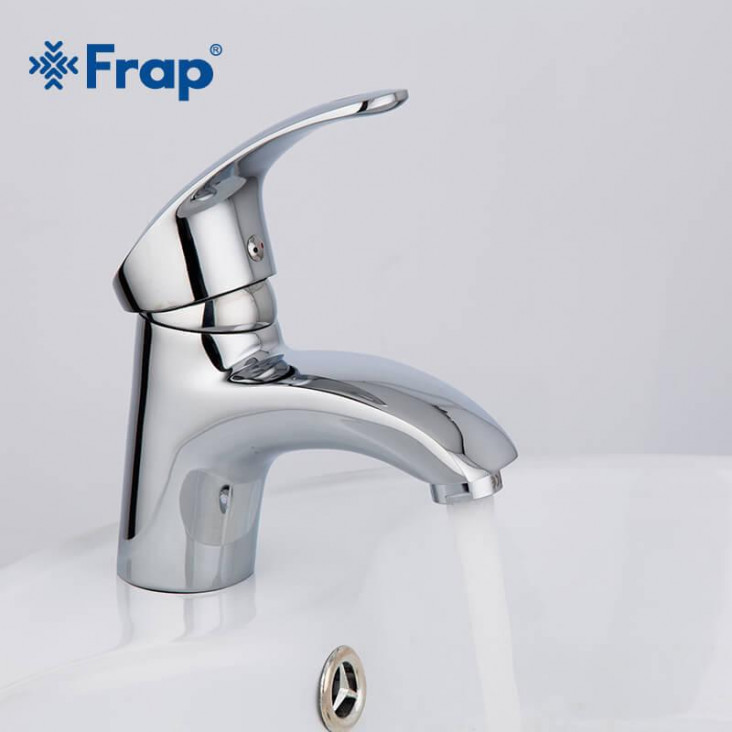 Змішувач для умивальника Frap F1021, хром фото