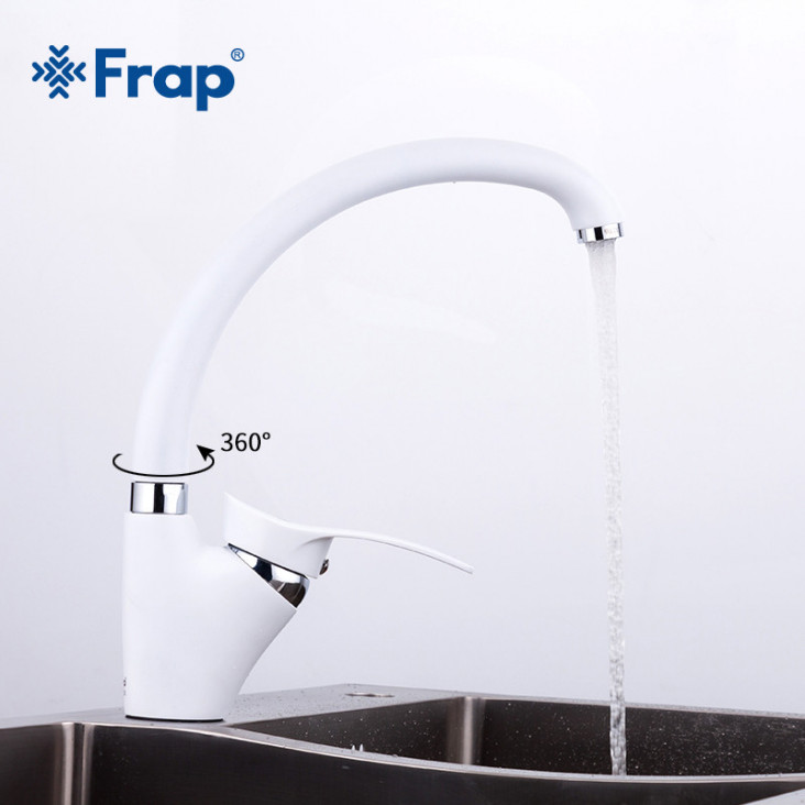 Змішувач для кухні Frap H01 F4101-12, білий фото