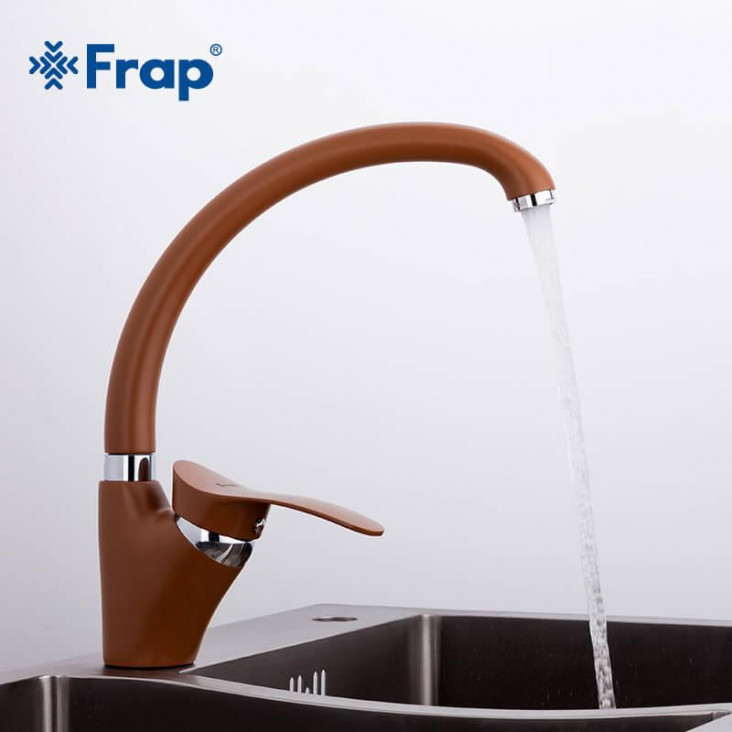 Змішувач для кухні Frap H01 F4101-14, коричневий фото