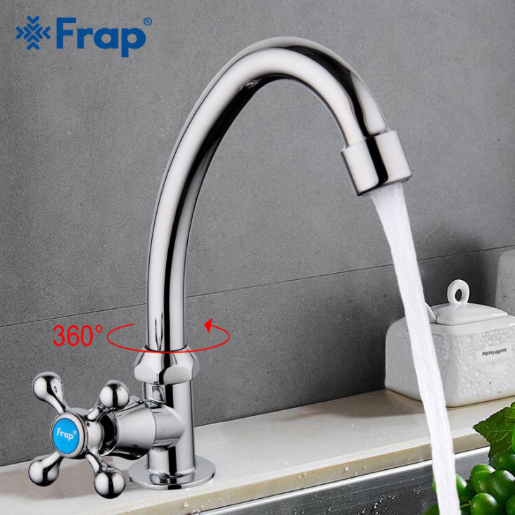 Монокран для кухні Frap F4108, хром фото