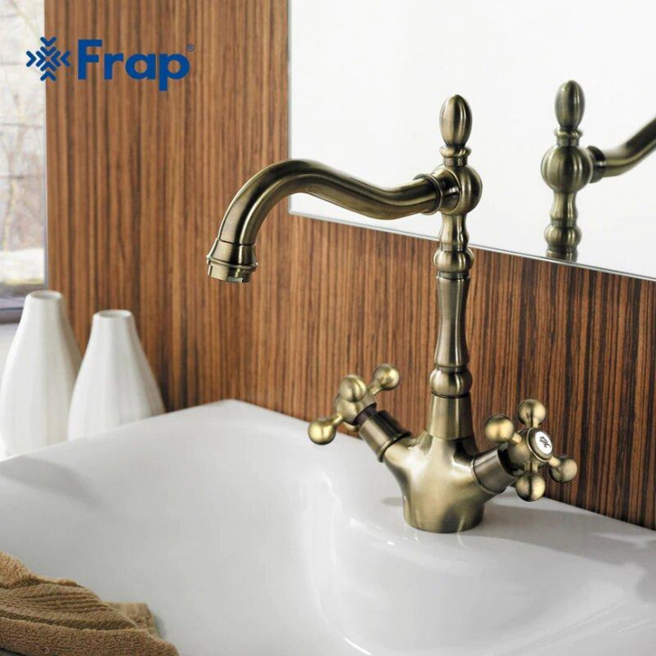 Змішувач для кухні Frap H19 F4019-4, бронза фото
