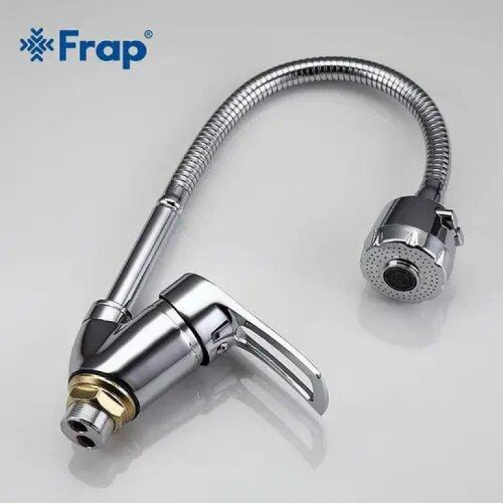 Змішувач для кухні Frap H701 F43701-B з гнучким виливом, хром фото