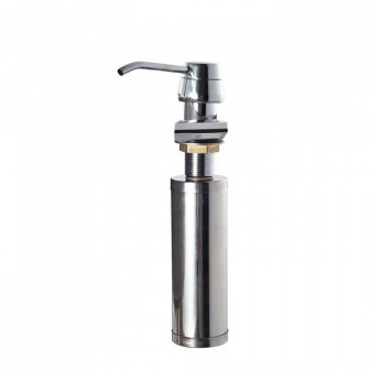 Дозатор для мила Frap F405, що вбудовується в мийку, хром, 150 мл