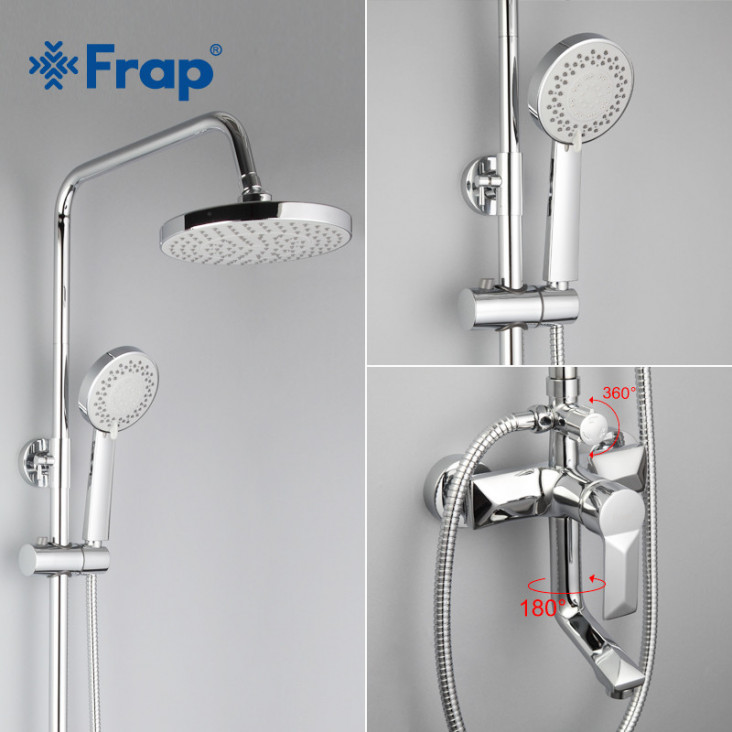 Душова система з верхнім душем Frap F2418 фото