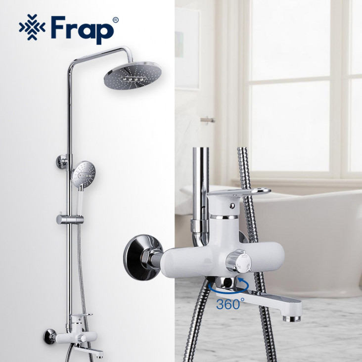 Душова система Frap F2449 білий/хром фото