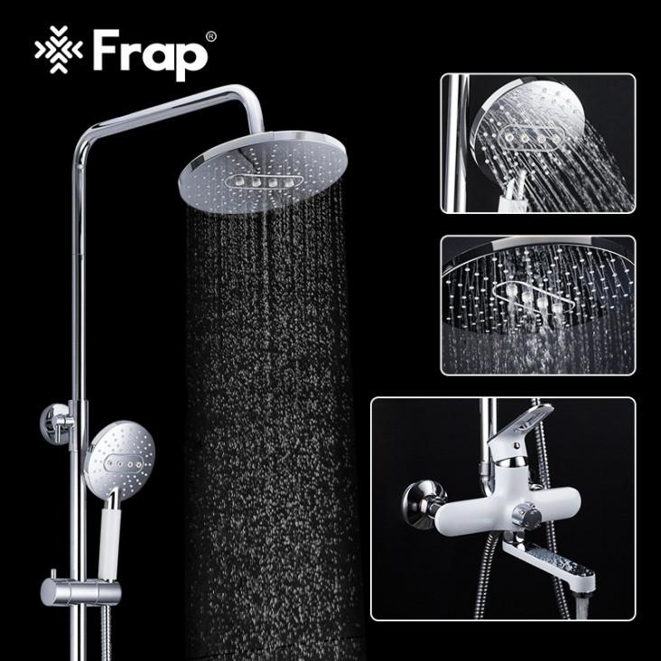 Душова система Frap F2449 білий/хром фото