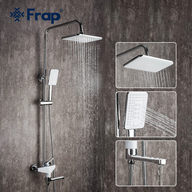 Душова система Frap F2458 білий/хром фото