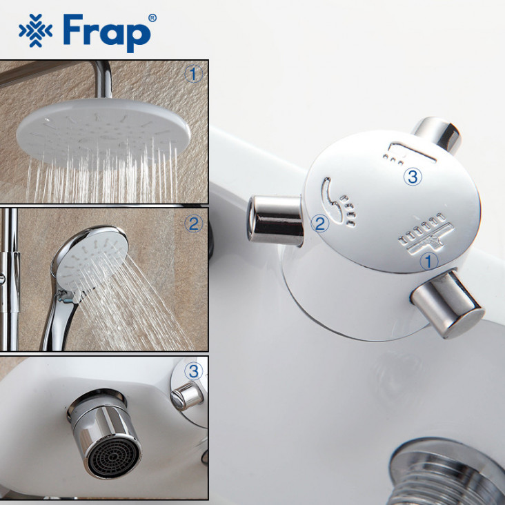 Душова система Frap H31 F2431 з верхнім душем фото