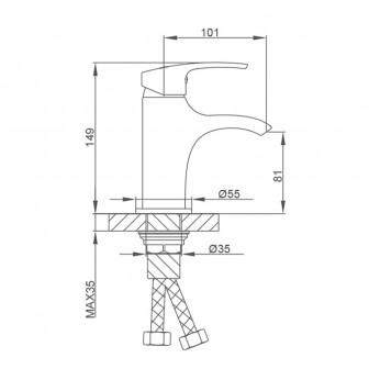 Зішувач для раковини Frap F1069 низький