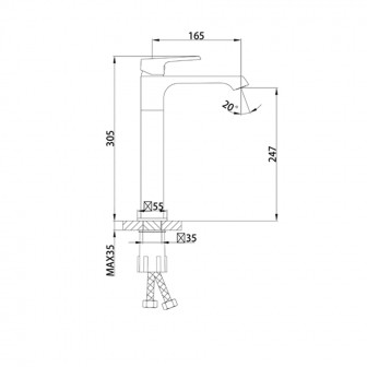 Смеситель для раковины высокий Frap F1071-29