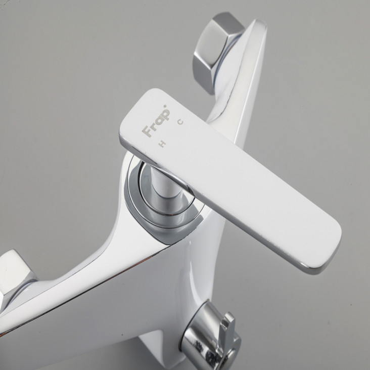Змішувач для ванни білий Frap F2258 фото