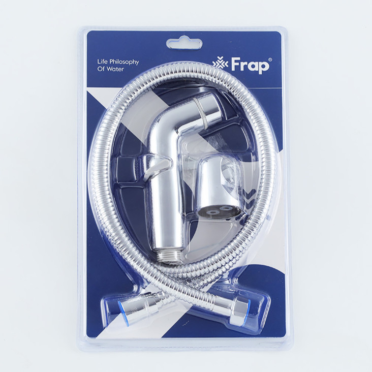Гігієнічний набір FRAP F021 (лійка, шланг, кронштейн), хром фото