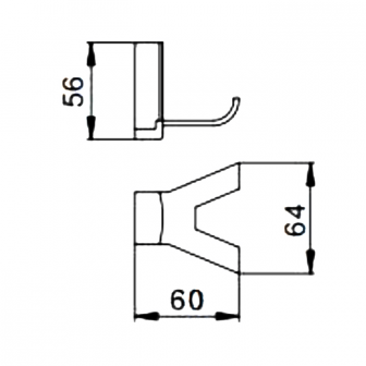 Гачок подвійний Frap F1805-2