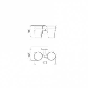Стакан з тримачем для зубних щіток Frap F1908