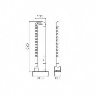 Поручень для туалету відкидний Frap F8141