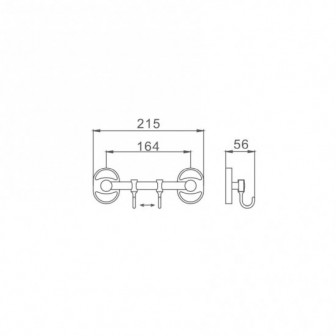 Вішалка для рушників 2 крючки Frap F1915-2