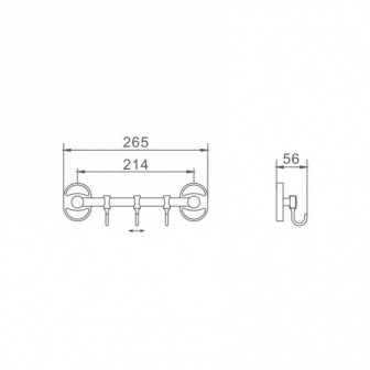 Вішалка для рушників 3 гачки Frap F1915-3