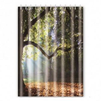 Текстильна шторка для ванної осінь Frap F8606