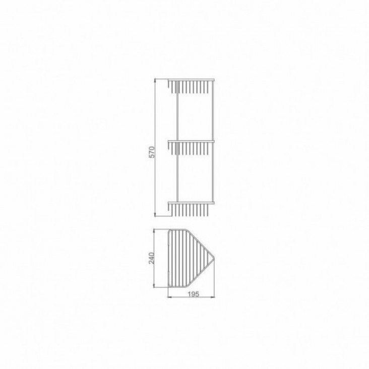 Полка для ванни триярусна Frap F335-2 фото