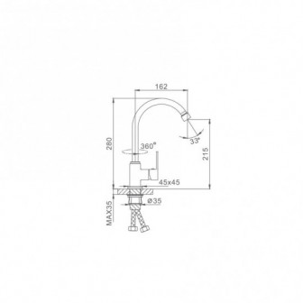 Змішувач для кухні Frap F40552