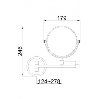 Дзеркало косметичне зі збільшенням настінне Frap F6106