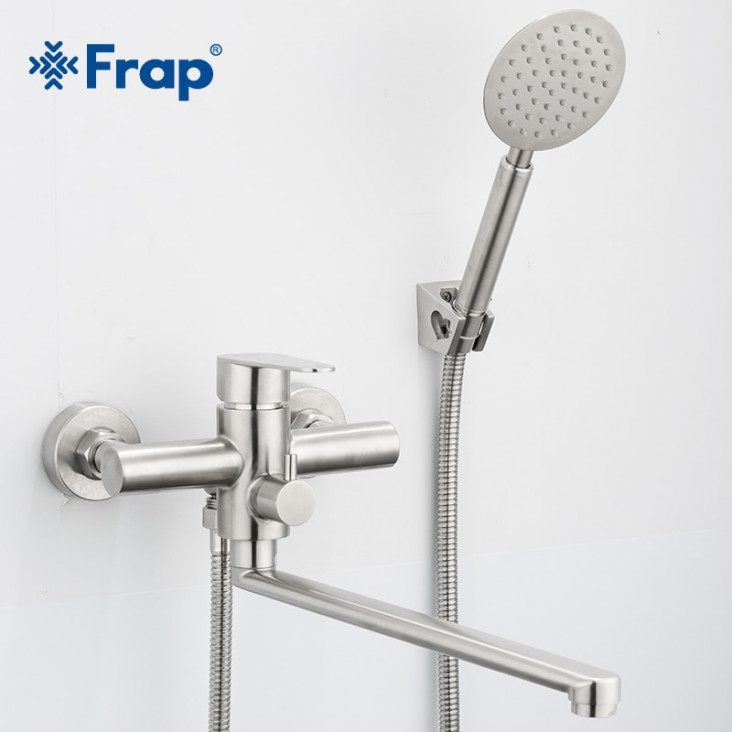Змішувач для ванни Frap H48 F2248, нержавіюча сталь. фото