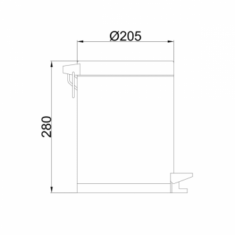 Відро для сміття з педаллю 5л Frap F702
