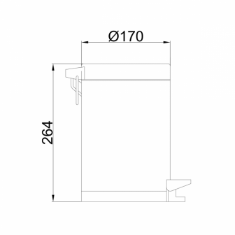 Відро для сміття з педаллю 3л Frap F701