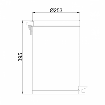 Відро для сміття з педаллю 12л Frap F703
